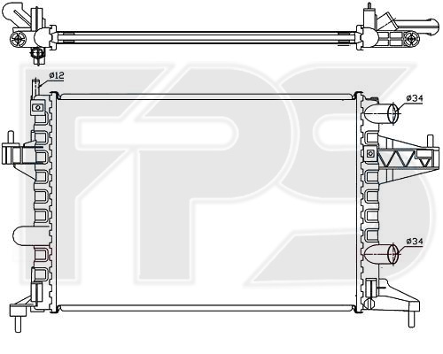 FP 52 A265-P Радиатор основной OPEL (FPS)