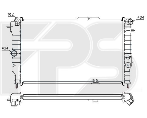FP 52 A279 Радиатор основной OPEL (FPS)