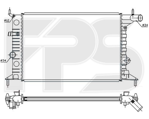 FP 52 A280 Радиатор основной OPEL (FPS)